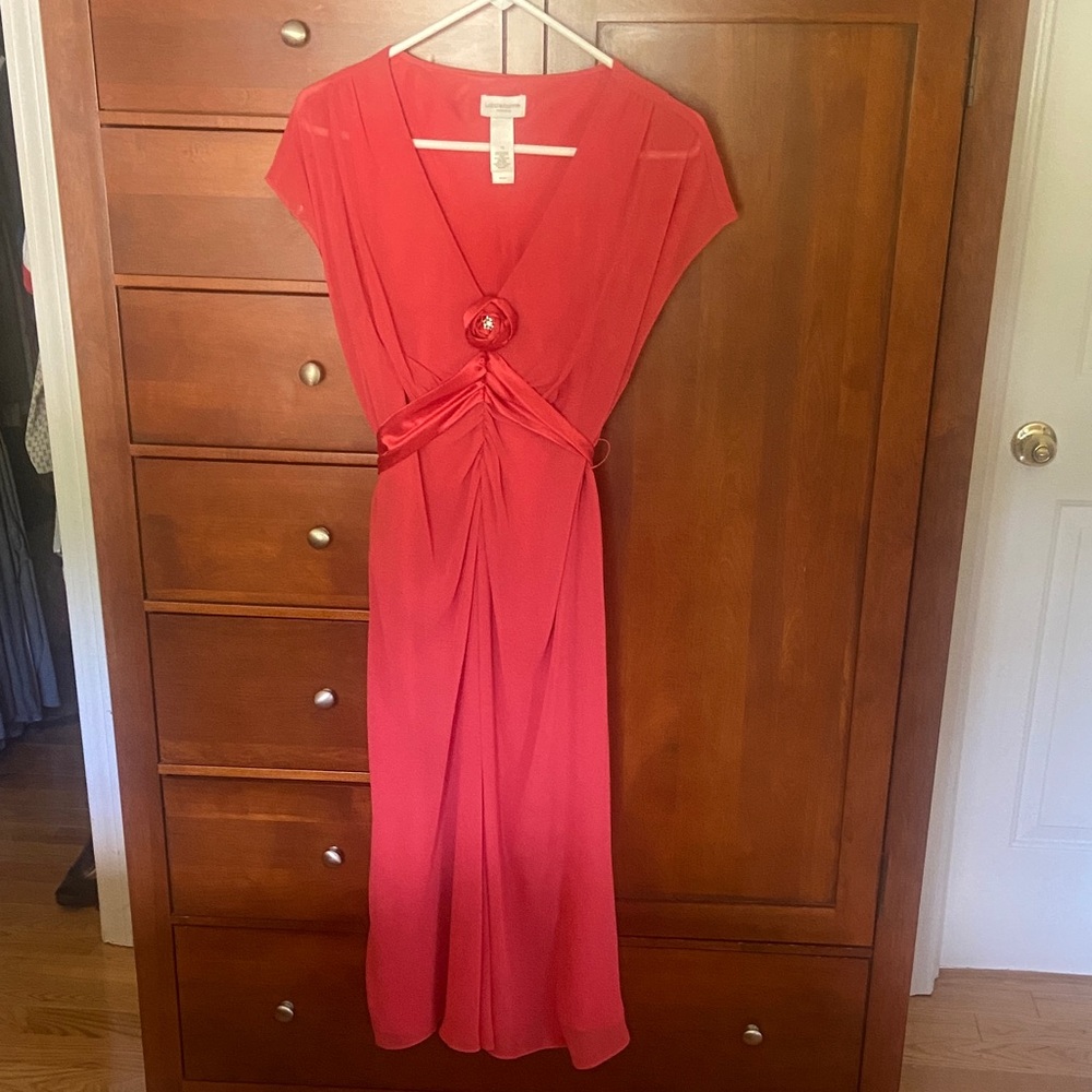 Liz Claiborne Coral Midi Dress